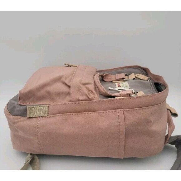 Shiu Shiue Classic Pink Backpack 14 By 12 Classic And Functional Pockets Padded - Picture 4 of 12